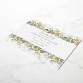 Goud waterverf verlaat sparen de datum briefkaart (Gedraaid)