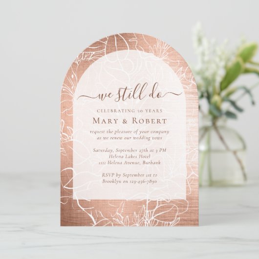 Goud we doen nog steeds gelofte vernieuwing 50ste  kaart (Staand voorkant)