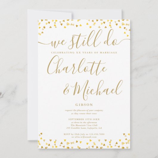 Goud We doen nog steeds script gelofte verlenging Kaart (Voorkant)