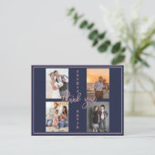 Goud We Hernieuwen Onze Geloften Foto Collage Briefkaart (Staand voorkant)