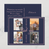 Goud We Hernieuwen Onze Geloften Foto Collage Briefkaart (Voorkant / Achterkant)