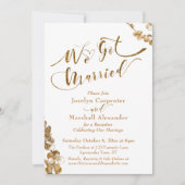 Goud We zijn getrouwd met chemicaliën op wit Kaart (Voorkant)
