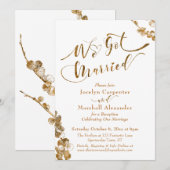 Goud We zijn getrouwd met chemicaliën op wit Kaart (Voorkant / Achterkant)