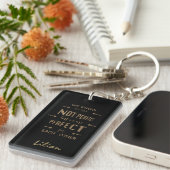 Goud We zijn perfect voor elkaar Typografie Sleutelhanger (Voorkant Rechts)