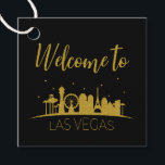 Goud Welkom bij Las Vegas Gift Bag Wedding Bedankjes Labels<br><div class="desc">Dit stijlvolle welkom label,  geplaatst op uw welkomsttas of mand in hun accommodatie,  is een mooie manier om uw gasten uit de stad te bedanken voor de reis die ze moesten doen om naar uw Las Vegas bruiloft te komen.</div>
