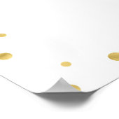 Goud | Welkomstbord voor Chic Confetti Retirement  Poster (Hoek)