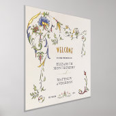 Goud Welkomstteken Victoriaans Ornament Bruiloft Folie Afdrukken (Laagn)