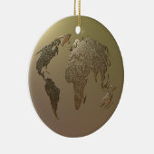 Goud Wereldbol Keramisch Ornament (Rechts)