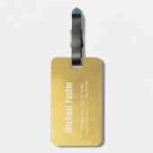 Goud Wereldkaart elegant Bagagelabel (Achterkant verticaal)