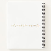 Goud wereldkaart reisbiljetten op maat notitieboek (Achterkant)