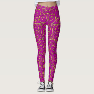 "goud" wervelende leggings