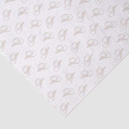 Goud Western Cowboy Pet Rodeo Tissuepapier (Detail)