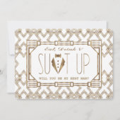 Goud & White Great Gatsby ZAL JE MIJN BESTE MAN ZI Kaart (Voorkant)