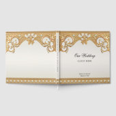 Goud  White Pearls Gastboek Gastenboek (Volledig)