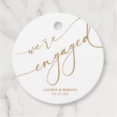 Goud Wij zijn verloofd Verlovingsfeest Bedankjes Labels (Voorkant)