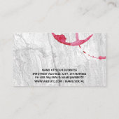 Goud wijnspatlogo | Wijnvlek leisteen achtergrond Visitekaartje (Achterkant)