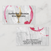 Goud wijnspatlogo | Wijnvlek leisteen achtergrond Visitekaartje (Voorkant / Achterkant)