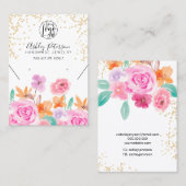 Goud wild logo juwelen oorend ketting visitekaartje (Voorkant / Achterkant)