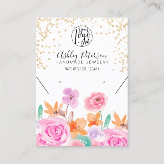 Goud wild logo juwelen oorend ketting visitekaartje (Voorkant)