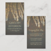 Goud Wilde Tak van de Boom en Licht van het Koord Visitekaartje (Voorkant / Achterkant)