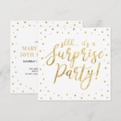 Goud & Wit | 50e Verjaardag Trouwdag Kaart (Voorkant / Achterkant)