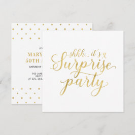 Goud & Wit | 50ste Verrassings Huwelijksjubileum Kaart