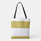 Goud & Wit Aangepast Monogram  Tote Bag (Achterkant)