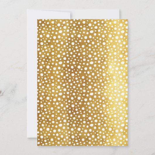 Goud wit afstudeerder feest moderne vetgedrukte ty kaart (Achterkant)