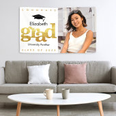 Goud wit afstuderen foto modern vet typografie spandoek