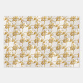 Goud Wit AI Kunst Verpakkende Document Inpakpapier Vel (Voorkant 2)