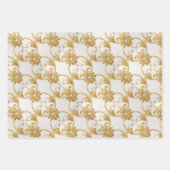 Goud Wit AI Kunst Verpakkende Document Inpakpapier Vel (Voorkant 3)