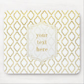 Goud & Wit Arabisch Marokkaans Glam Elegant Muismat (Voorkant)