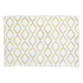 Goud & Wit Arabisch Marokkaans Glam Indiaas Thema Kussensloop (Voorkant)