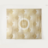 Goud & Wit Art-deco Patroon No.38 Wandkleed (Voorkant (horizontaal))