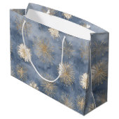 Goud Wit Blauw Glitter Vuurwerk Groot Cadeauzakje (Achterkant Gekanteld)