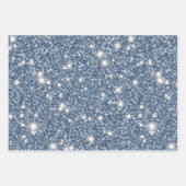 Goud Wit Blauw Glitter Vuurwerk Inpakpapier Vel (Voorkant 3)