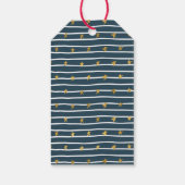 Goud Wit Blauw Sterren en Strepen Cadeaulabel (Achterkant)