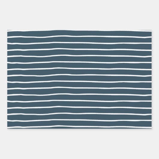 Goud Wit Blauw Sterren en Strepen Inpakpapier Vel (Voorkant 3)