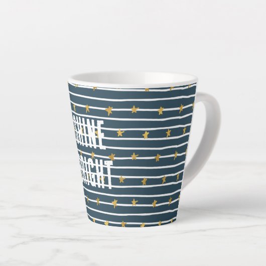 Goud Wit Blauw Sterren en Strepen Latte Mok (Rechterhoek)