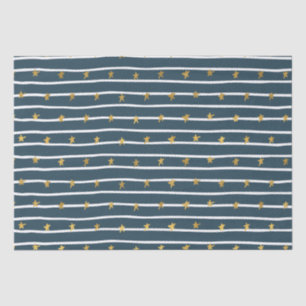 Goud Wit Blauw Sterren en Strepen Tissuepapier