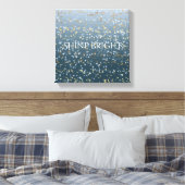 Goud Wit Blauw Sterren Shine Bright Canvas Afdruk (Insitu (Slaapkamer))