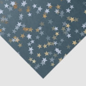 Goud Wit Blauw Sterren Shine Bright Tissuepapier (Detail)