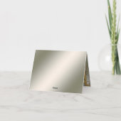 Goud  Wit Bloemen Dank u kaart (Achterkant)