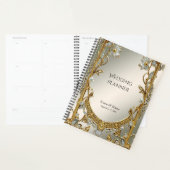 Goud  Wit Bloemen Planner (Display)