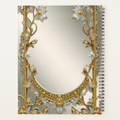 Goud  Wit Bloemen Planner (Achterkant)
