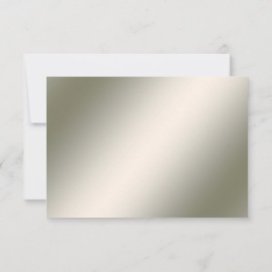 Goud  Wit Bloemen RSVP-kaart RSVP Kaartje (Achterkant)