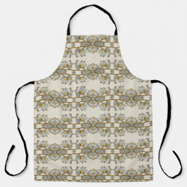 Goud  Wit Bloemen Schort