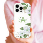 Goud Wit Bloemen Waterverf Monogram Script Chic iPhone 16 Pro Max Hoesje<br><div class="desc">Een stijlvolle, verfijnde, witte en faux gouden glitter waterverf met gepersonaliseerde scripttypografie en een san serif-monogram initiaal bedekken een stijlvolle, airy witte achtergrond op deze stijlvolle, elegante, moderne mobiele telefoonbehuizing. Personaliseer met jouw naam en monogram. Maakt elke keer dat je het gebruikt een leuke en stijlvolle uitspraak. Een geweldig cadeau...</div>