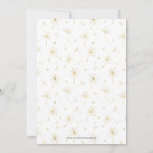 Goud & Wit | Chic Moderne Trouwceremonie Kaart (Achterkant)