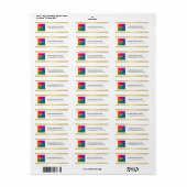 Goud Wit Chic Typografie Upload Uw Logo Etiket (Full Sheet)